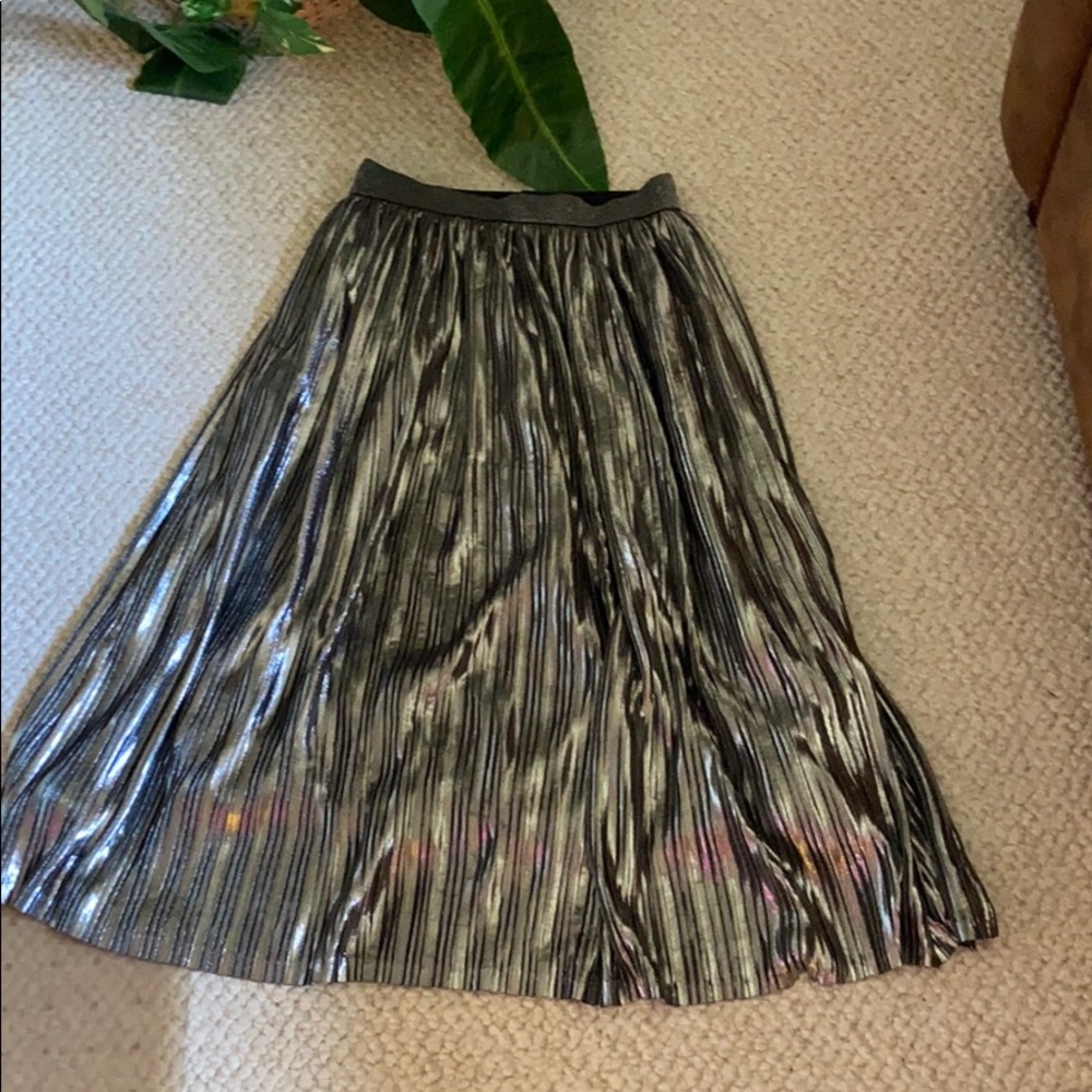 Shiny skirt silver